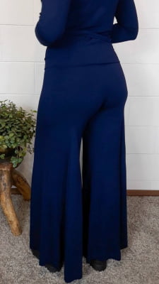 Pantalona Bea Abdalla Azul Marinho