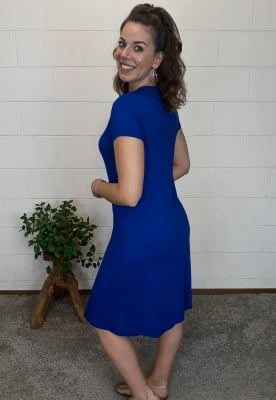Vestido Bea Abdalla Básico Azul Royal